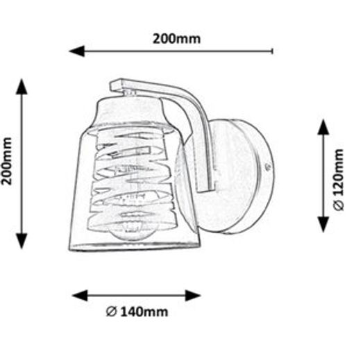 Rabalux Zenaida,zidna lampa, E2760W slika 2