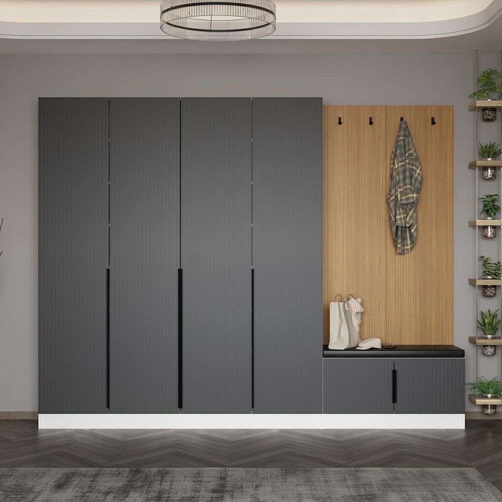 Hall Stand Noah - 8333 u antracitnoj boji slika 1