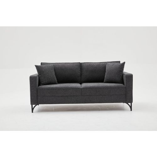 Atelier Del Sofa Dvosjed, Antracit Crno, Berlin - Anthracite, Black slika 8