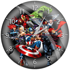 Marvel Zidni sat, Marvel Avengers - Wall Clock Glossy Avengers 003