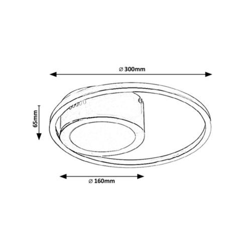 Rabalux Sirius, plafonjera,hrom, LED 20W 1200lm 4000K slika 2