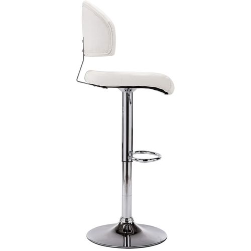 Barski stolac od umjetne kože bijeli slika 46