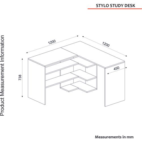 Stylo - Sapphire, Anthracite Sapphire
Anthracite Study Desk slika 7