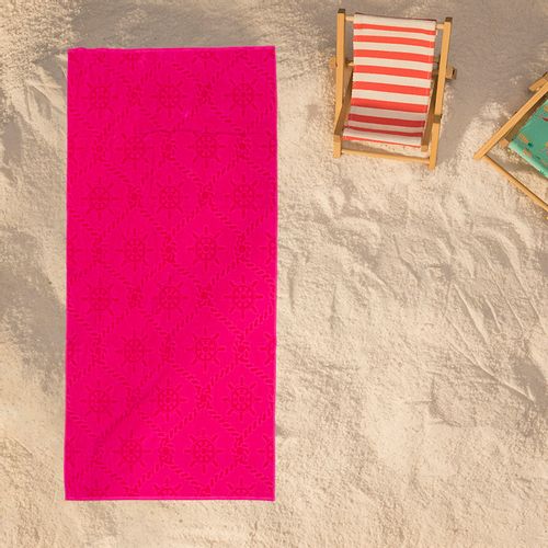 Plažni peškir BEACH MASTER 86x190 - Anchor Wheel UNI Fushia slika 1