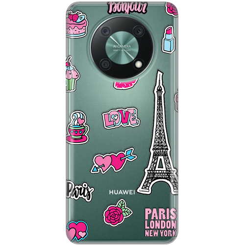 Torbica Silikonska Print Skin za Huawei Nova Y90 Love Paris slika 1