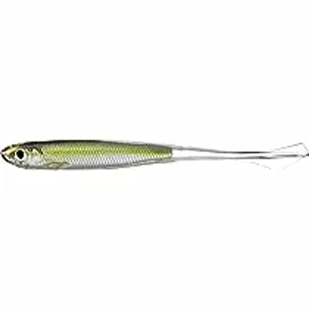 LiveTarget silikonska varalica Ghost Tail Minnow (Dropshot Bait) Silver Green 95mm 4kom (GTM95SK952) slika 1