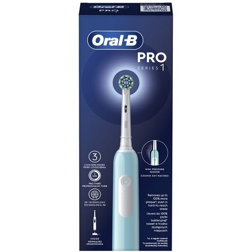 Oral-B električna četkica PRO 1 CARIBBEAN BLUE CROS ACTION slika 2