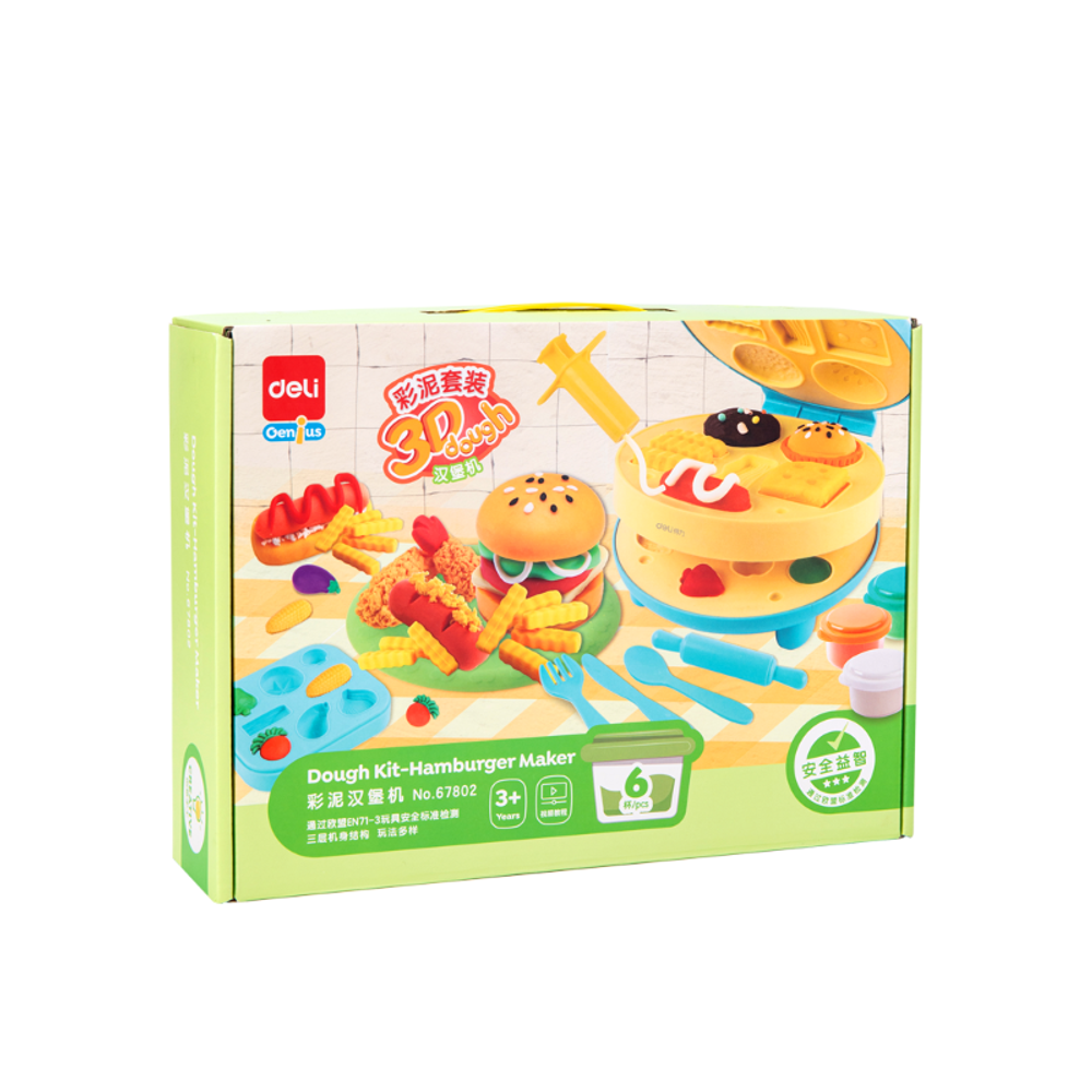 MASA ZA MODELIRANJE DELI 3D set HAMBURGER 67802 slika 1
