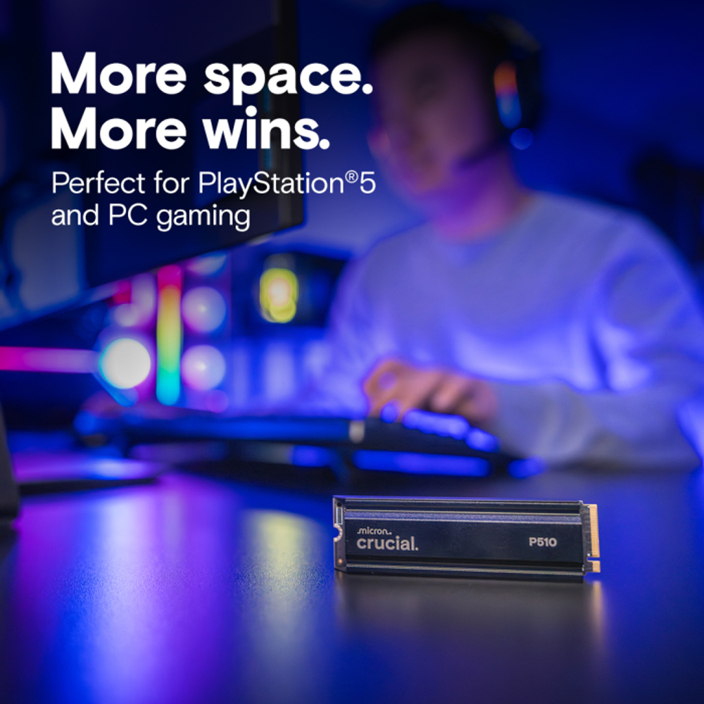 Crucial P510 2TB PCIe Gen5 NVMe 2280 M.2 SSD s hladilnikom slika 7