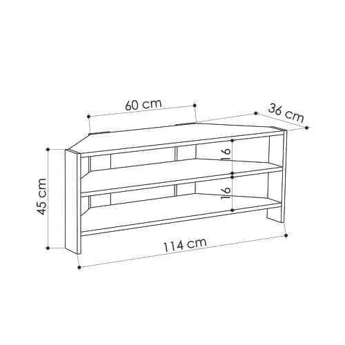 Woody Fashion Stalak za televizor, hrast, Thales Corner - Oak slika 3