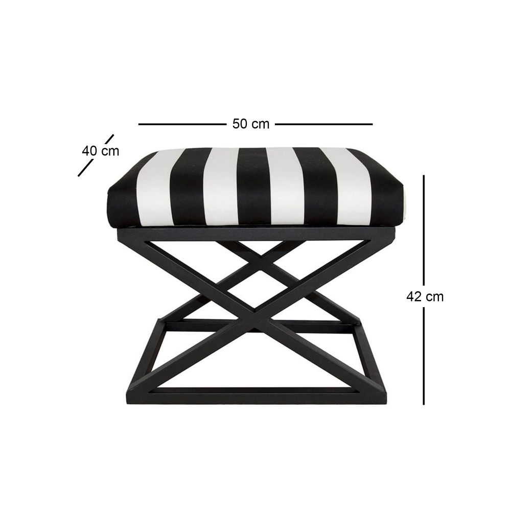 Capraz - Pouffe u crno-bijeloj kombinaciji slika 2