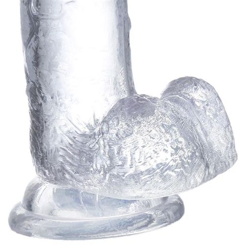 Glazed realistični prozirni dildo s testisima 18cm ili 22cm slika 12