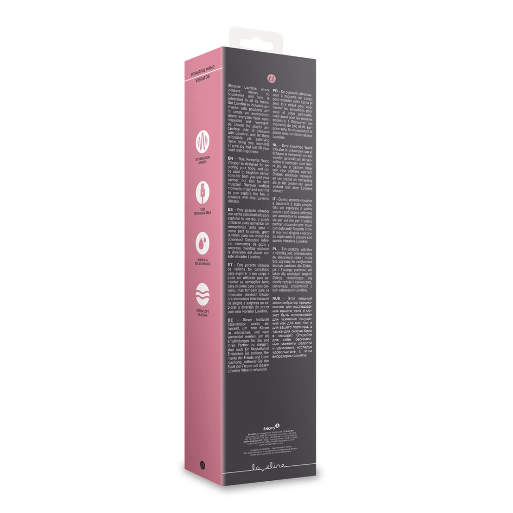 Loveline by Shots Powerful Wand Vibrator - Charbone slika 3