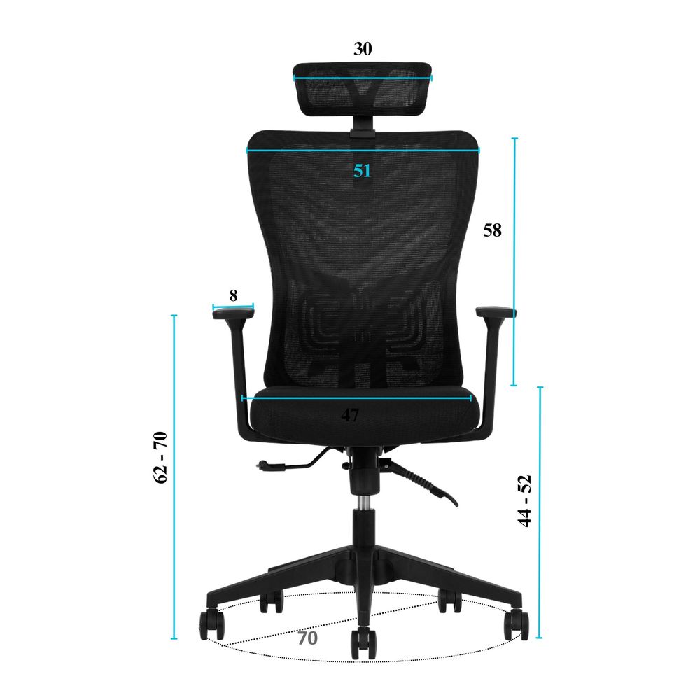 Set kancelarijskih stolica Lumbar 126 - crna boja (2 komada) slika 11