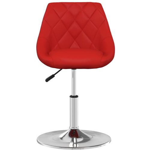 Blagovaonska stolica od umjetne kože crvena boja vina slika 4