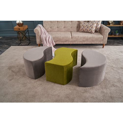 Atelier Del Sofa Tabure, Mink zelena, Alya Puf - Mink, Green slika 4