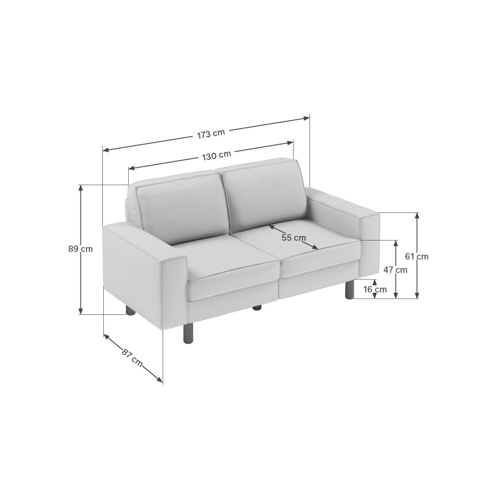 Dvosjed Sofa Sparrow 2 - boje: mliječna pjena i orah slika 4