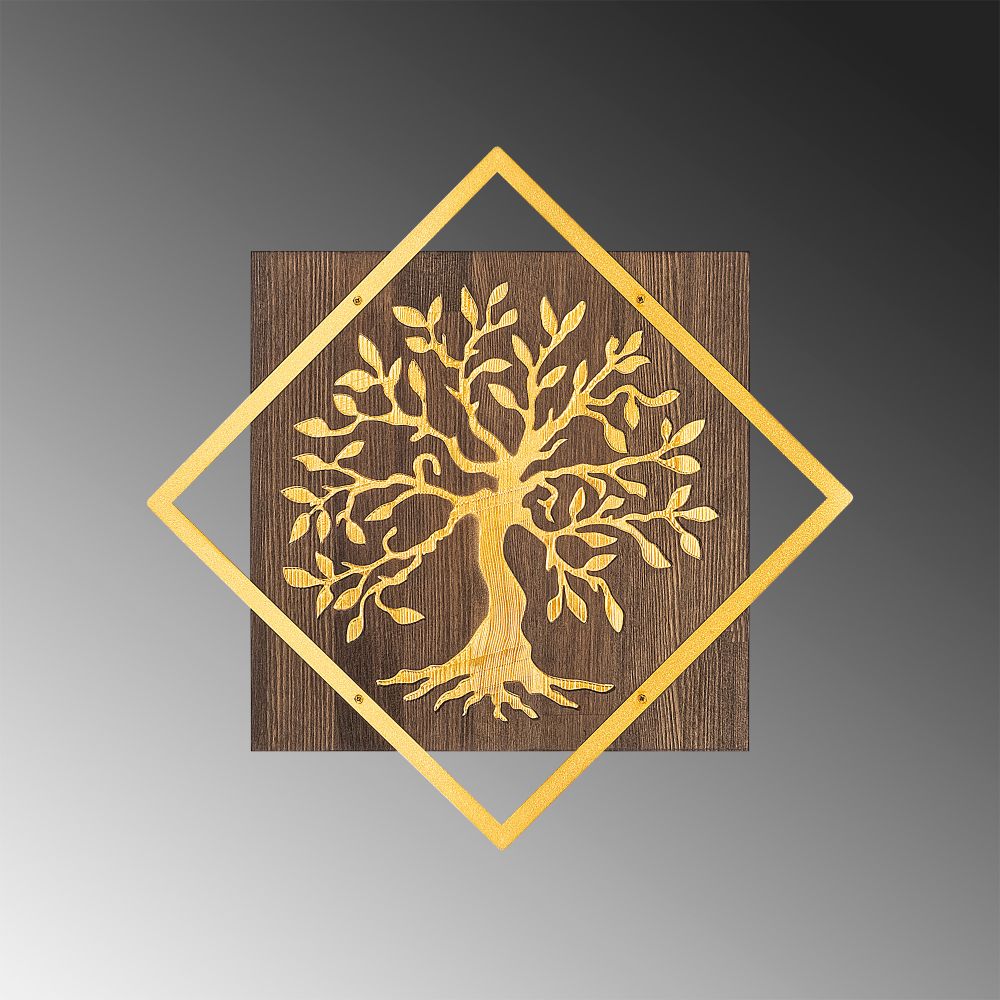 Dekorativni Zidni Ukras 'Tree v2 - Gold Walnut' slika 4