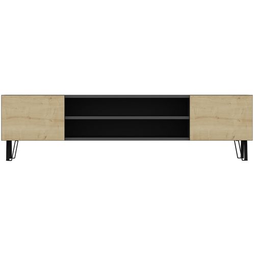 Woody Fashion Polica za TV BLOOM, Bloom - Anthracite, Oak slika 1