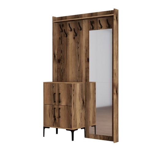 Woody Fashion Ormar za predsoblje, Berlin BC - Walnut slika 5