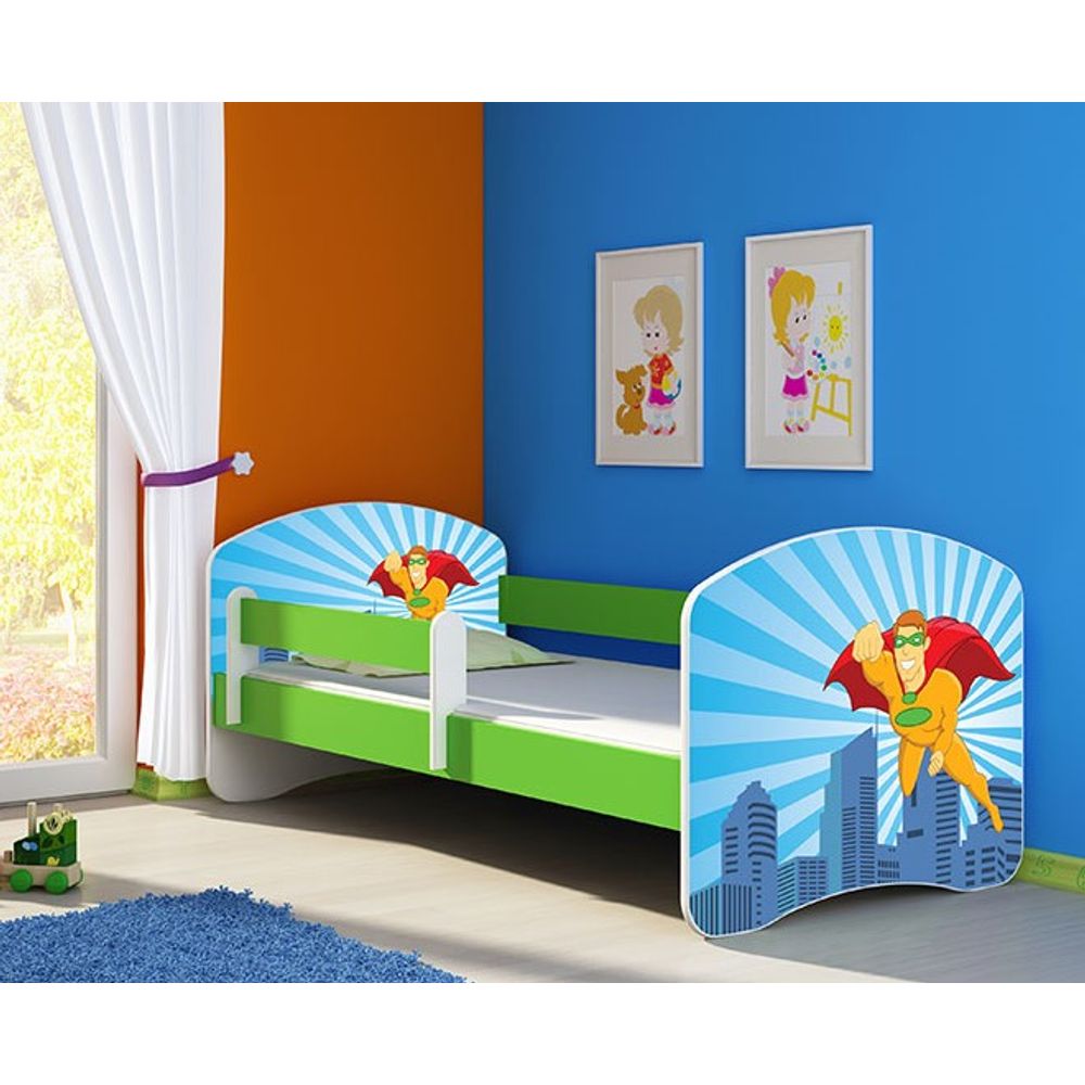 ACMA Dječiji krevet Acma II Green - 140x70cm - Dezen 19 slika 1