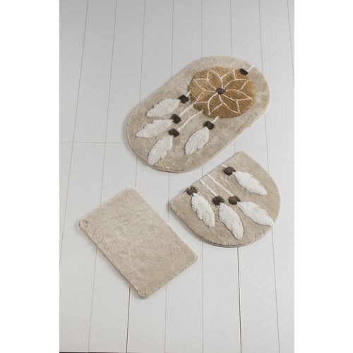 Rüya - Brown Multicolor Bathmat Set (3 Pieces) slika 2