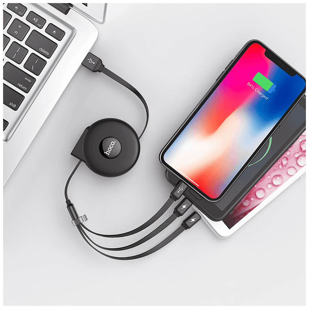 hoco. USB kabl za punjenje, 3in1, na izvlačenje, 1 met., 2 A - U50 slika 5