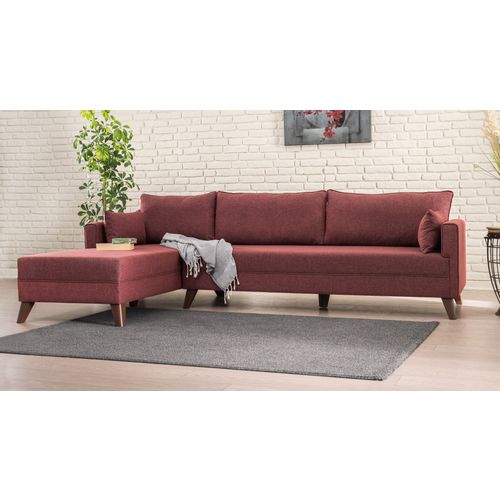 Atelier Del Sofa Kutna garnitura, Bordo crvena, Bella Corner Sofa Left 1 - Claret Red slika 1