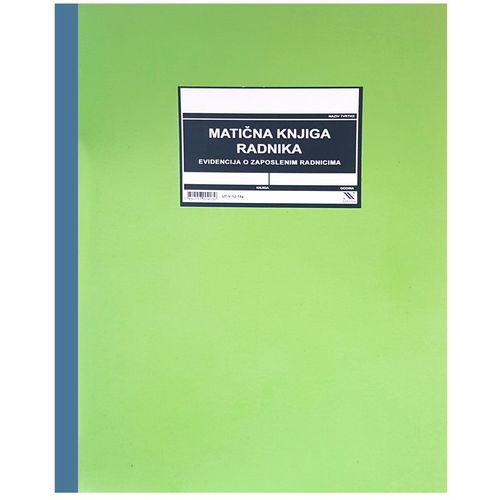 V-12-14/A MATIČNA KNJIGA RADNIKA - EVIDENCIJA O ZAPOSLENIM RADNICIMA (400 UPISA); Knjiga 80 stranica, 29,7 x 42 cm slika 3