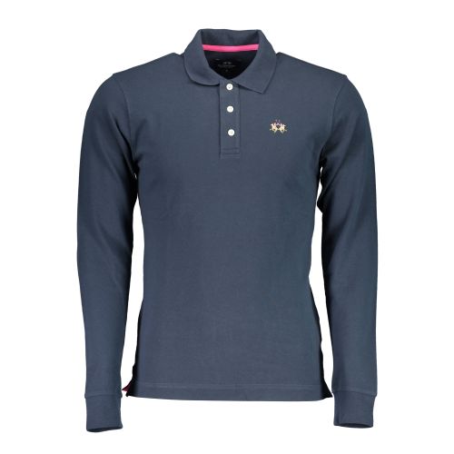 LA MARTINA MEN'S LONG SLEEVED POLO SHIRT BLUE slika 1