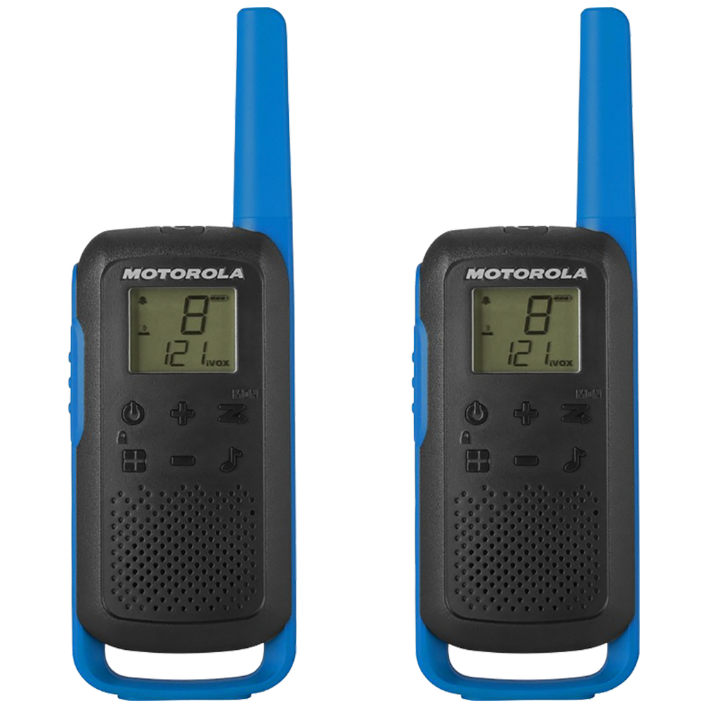 Motorola Walkie Talkie, domet 8 km, 16 kanala, plava - TLKR T62 BL slika 1