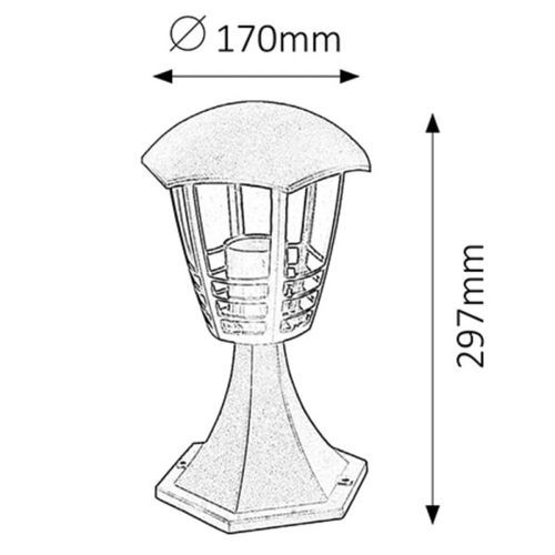 Marseille spoljna podna lampa E27 60W IP44 crna (8619) slika 2