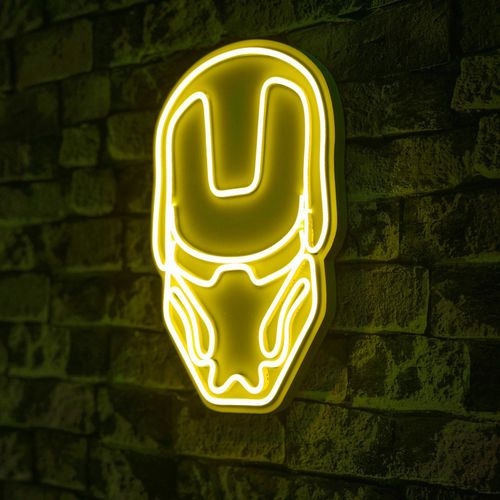 Wallity Ukrasna plastična LED rasvjeta, Iron Man - Yellow slika 8