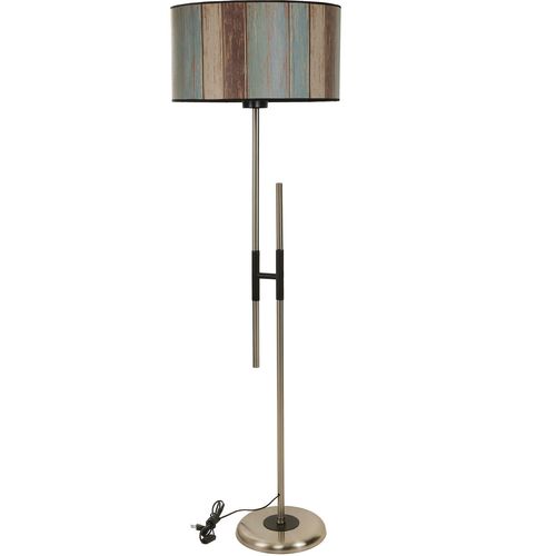 Felix Mat Krom Lambader Silindir Renkli Abajurlu Multicolor Floor Lamp slika 2