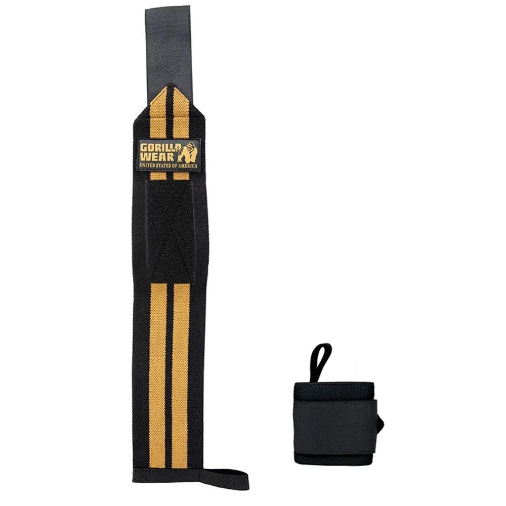 Gorilla Wear Steznici za zglobove PRO, Crno/Zlatni slika 3