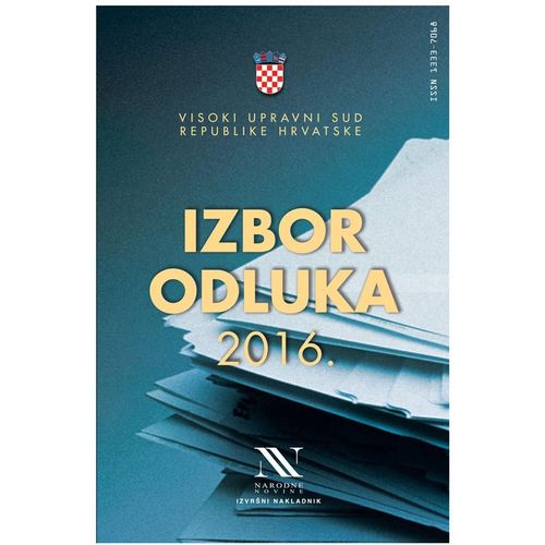 Izbor odluka Visokog upravnog suda Republike Hrvatske 2016. slika 1