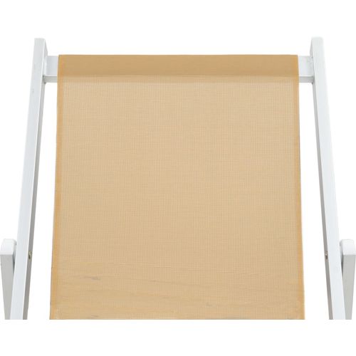 Sklopive stolice za plažu od aluminija i tekstilena 2 kom krem slika 5