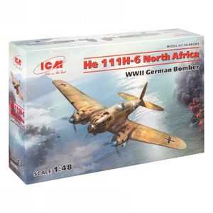 Model Kit Aircraft - He 111H-6 North Africa WWII German Bomber 1:48