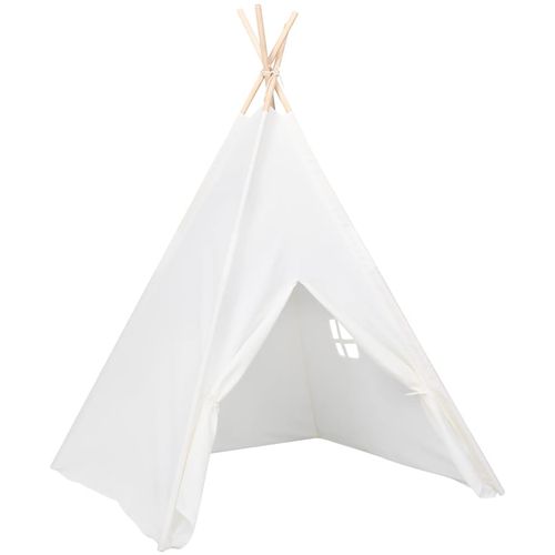 Dječji šator tipi od breskvine kore bijeli 120 x 120 x 150 cm slika 17