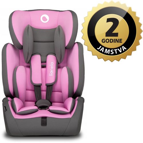 Lionelo autosjedalica Levi PLUS, 9-36Kg, roza slika 1