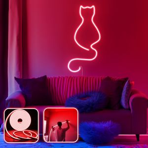 Opviq Dekorativna zidna led rasvjeta Daisy the Cat - Medium - Red