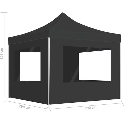 Profesionalni sklopivi šator za zabave 3 x 3 m antracit slika 31