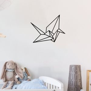 Wallity Metalna zidna dekoracija, Origami - Black