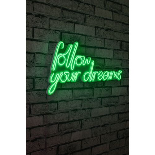 Wallity Follow Your Dreams - Zelena Dekorativna Plastična LED Rasveta slika 1