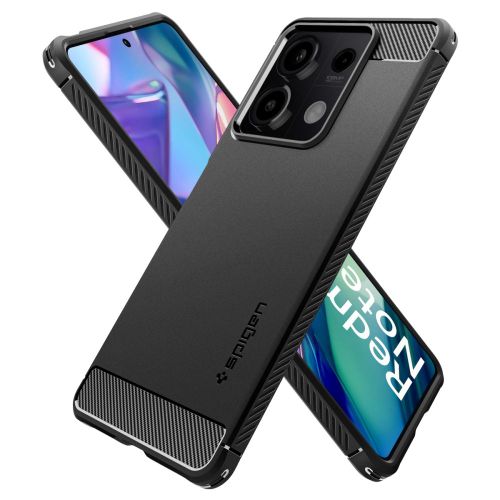 Spigen - Rugged Armor maska za Xiaomi Redmi Note 13 5G - crna slika 3