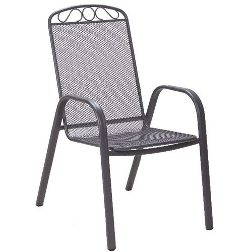 Metalna stolica Melfi - siva slika 1