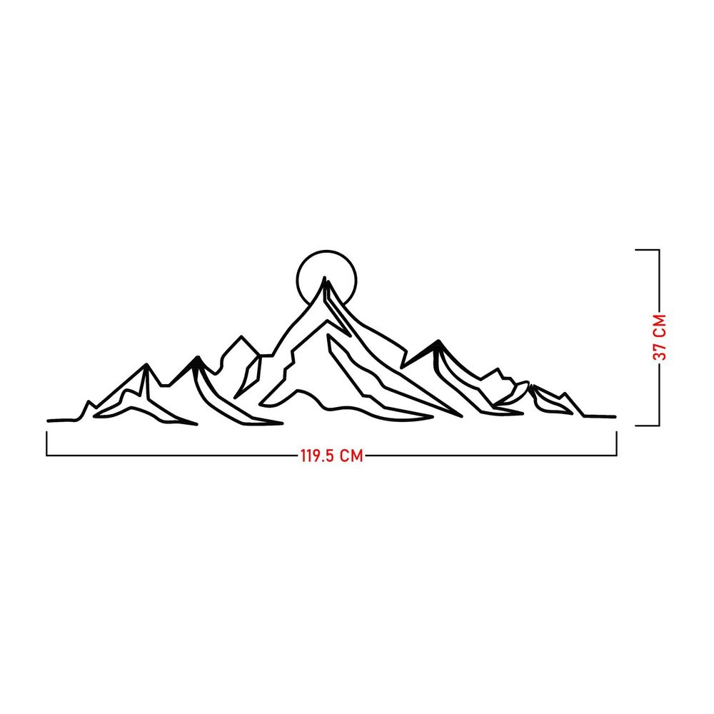 Decorative metal wall accessory Everest, colour: black slika 7