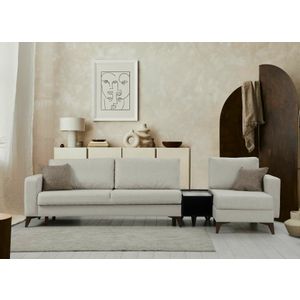 Kristal Rest Marble Set - Beige Beige Sofa Set