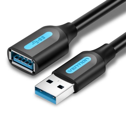 Vention USB 3.0 A Male to A Female Extension Cable 3M Black PVC Type slika 1