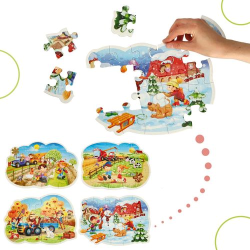 Castorland puzzle 4u1 godišnja doba slika 5